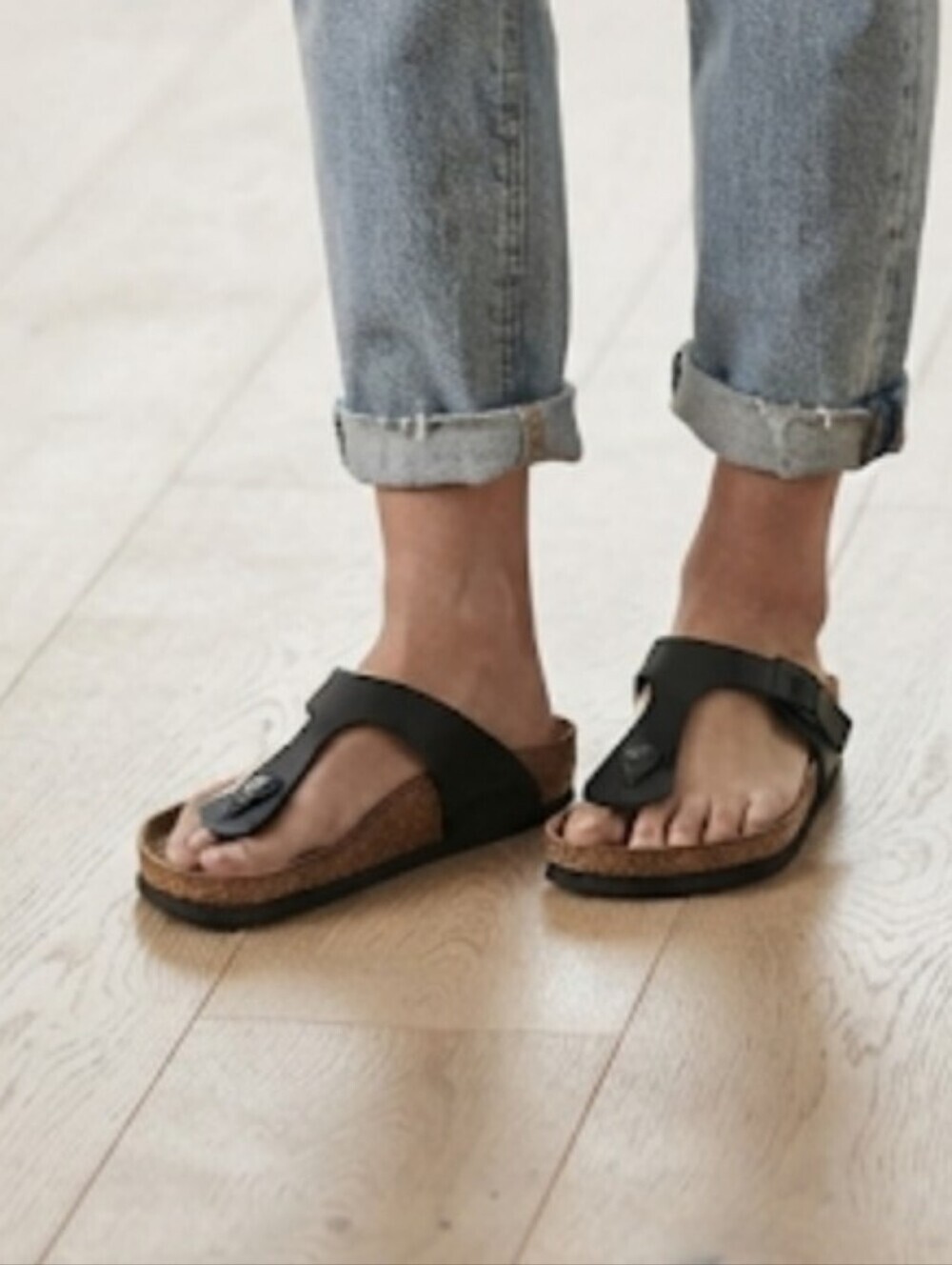Birkenstock Women Gizeh Thong Leather Flats Sandals shoes sz 37/6:Regular